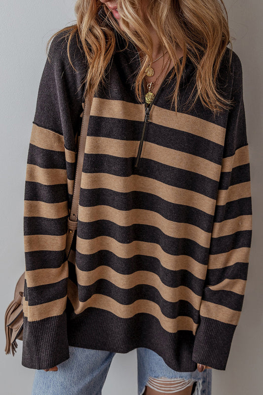 The Stripe Cozy Over sized Sweater